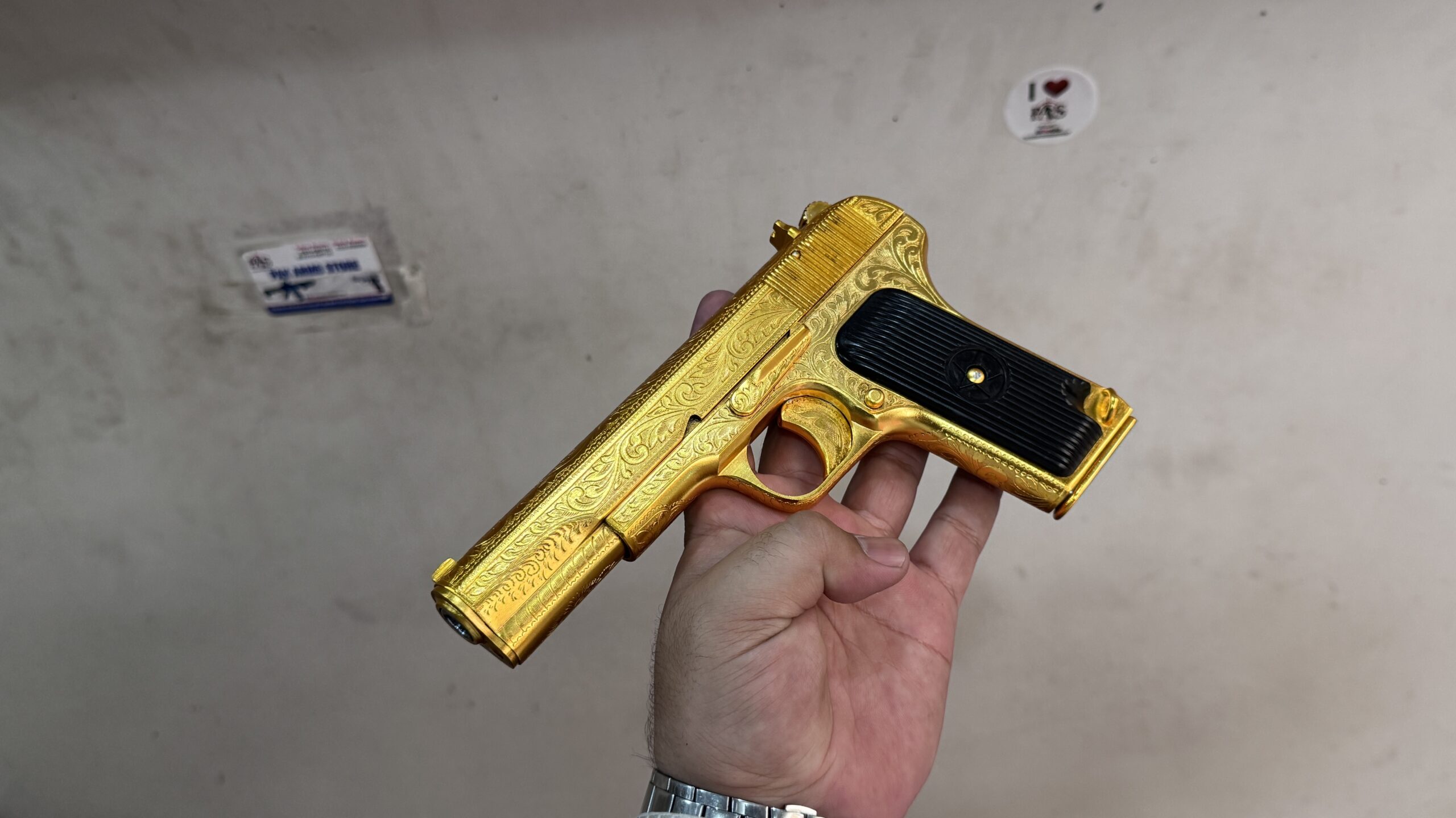 TT 30 Bore Gold Plated X Engraved Pak Made